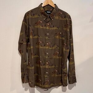 Pheasant Print Shirt, Vintage